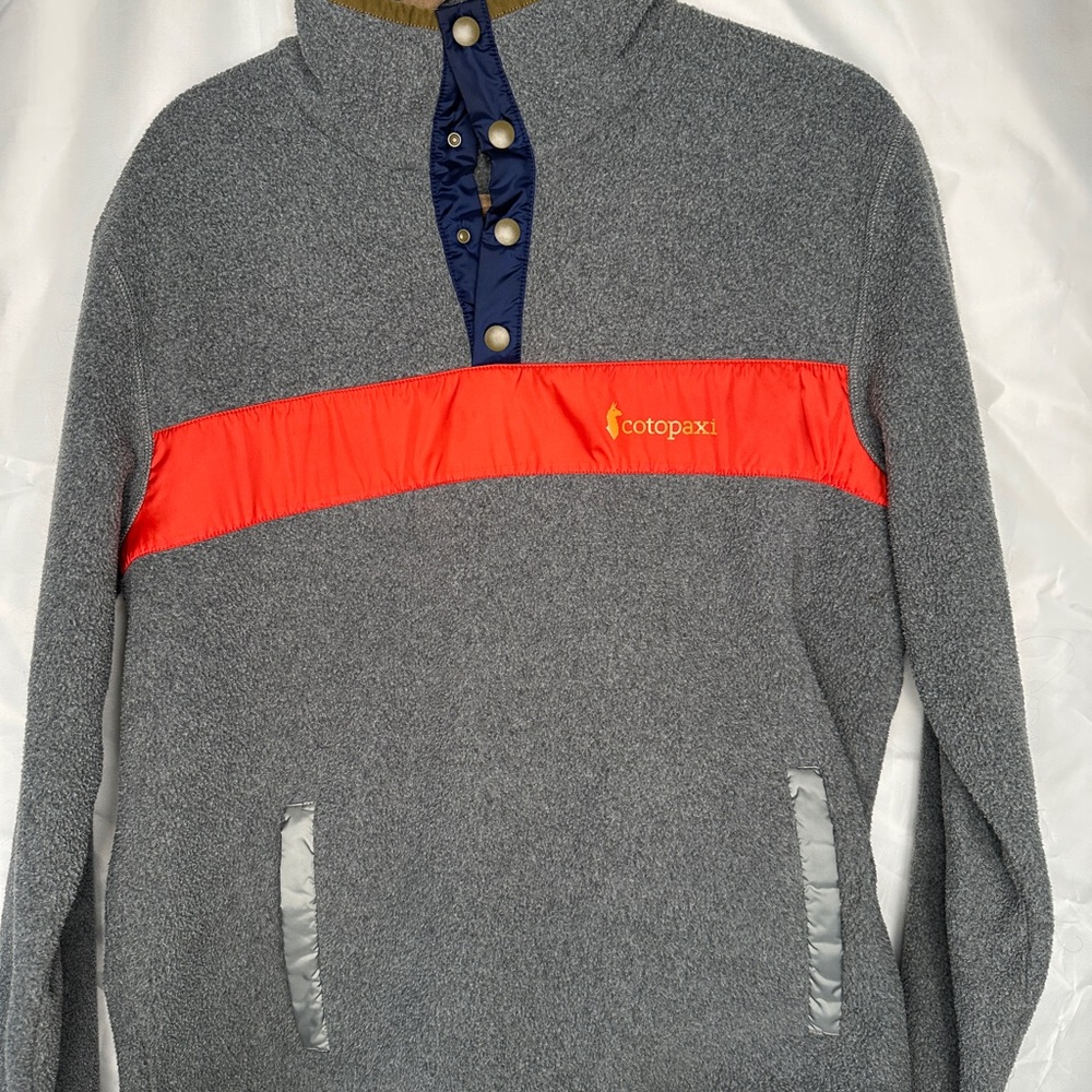 Cotopaxi Charcoal Jacket with Scarlet and Azure Details